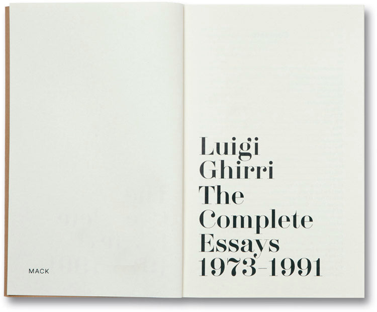 Luigi Ghirri - The Complete Essays - Stoffa