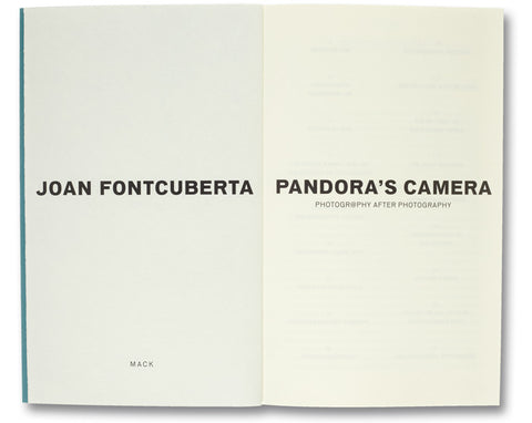 Pandora's Camera  Joan Fontcuberta - MACK