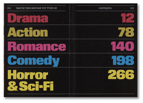 A24 film book titled "Watch This Before You Turn 18!" featuring colorful cover art and bold typography.