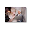 Making Marie Antoinette postcards by IMPORTANT FLOWERS, featuring vintage-style stationery with elegant Marie Antoinette illustrations.