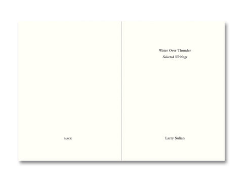 Water Over Thunder: Selected Writings