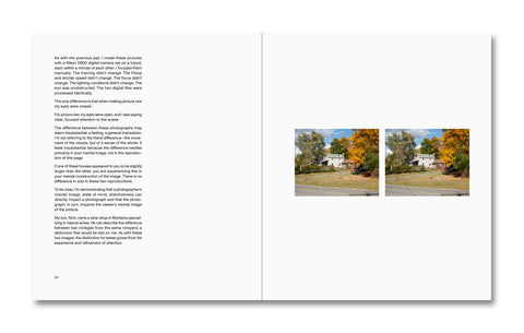 Open photography book titled The Mental Image by MACK showing pages with black and white photographic images and artistic layouts.