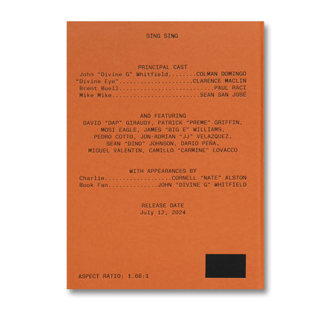 Sing Sing Screenplay Book