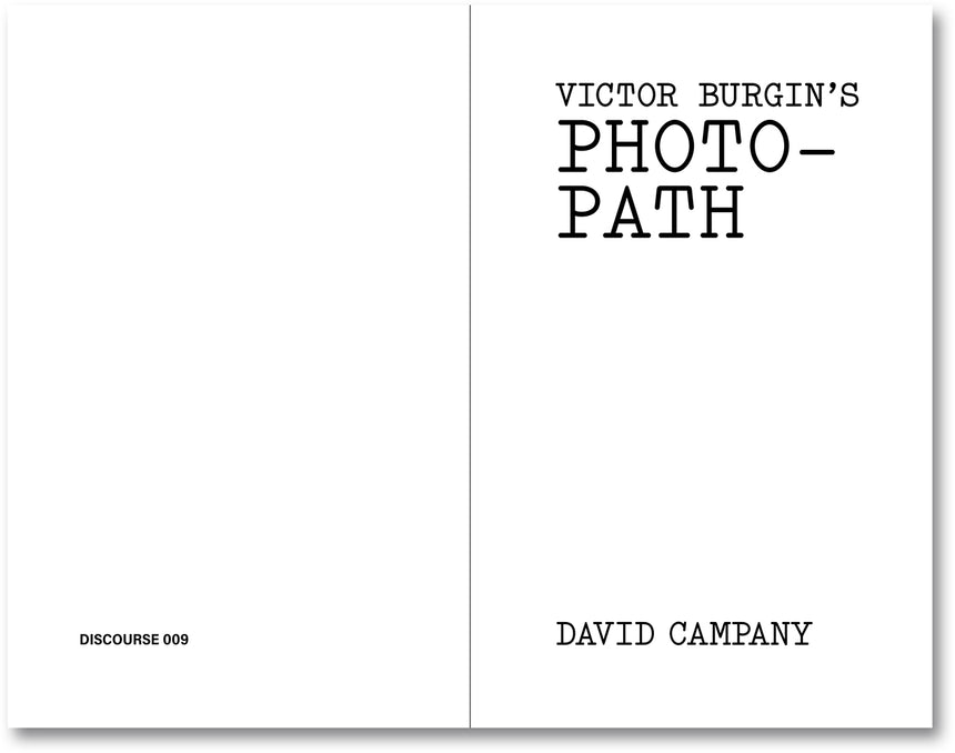 Victor Burgin's Photopath <br> David Campany